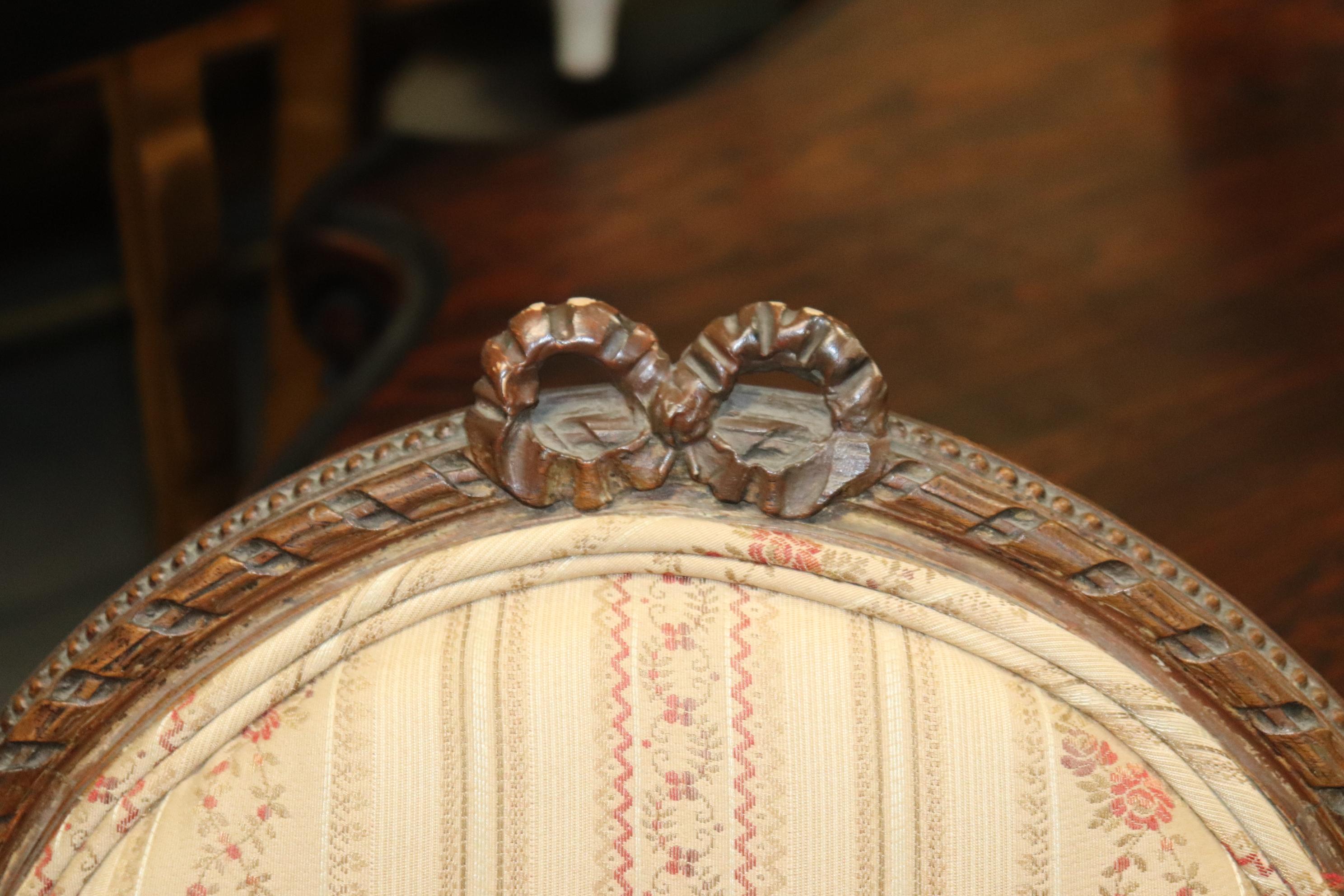 Fine Quality Pair of French Louis XVI Carved Side Chairs, Circa 1940s In Good Condition For Sale In Swedesboro, NJ