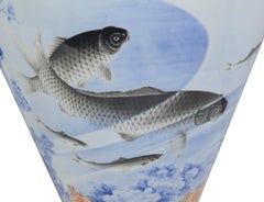 Fine Quality Pair of Japanese Fukagawa Imari Vases