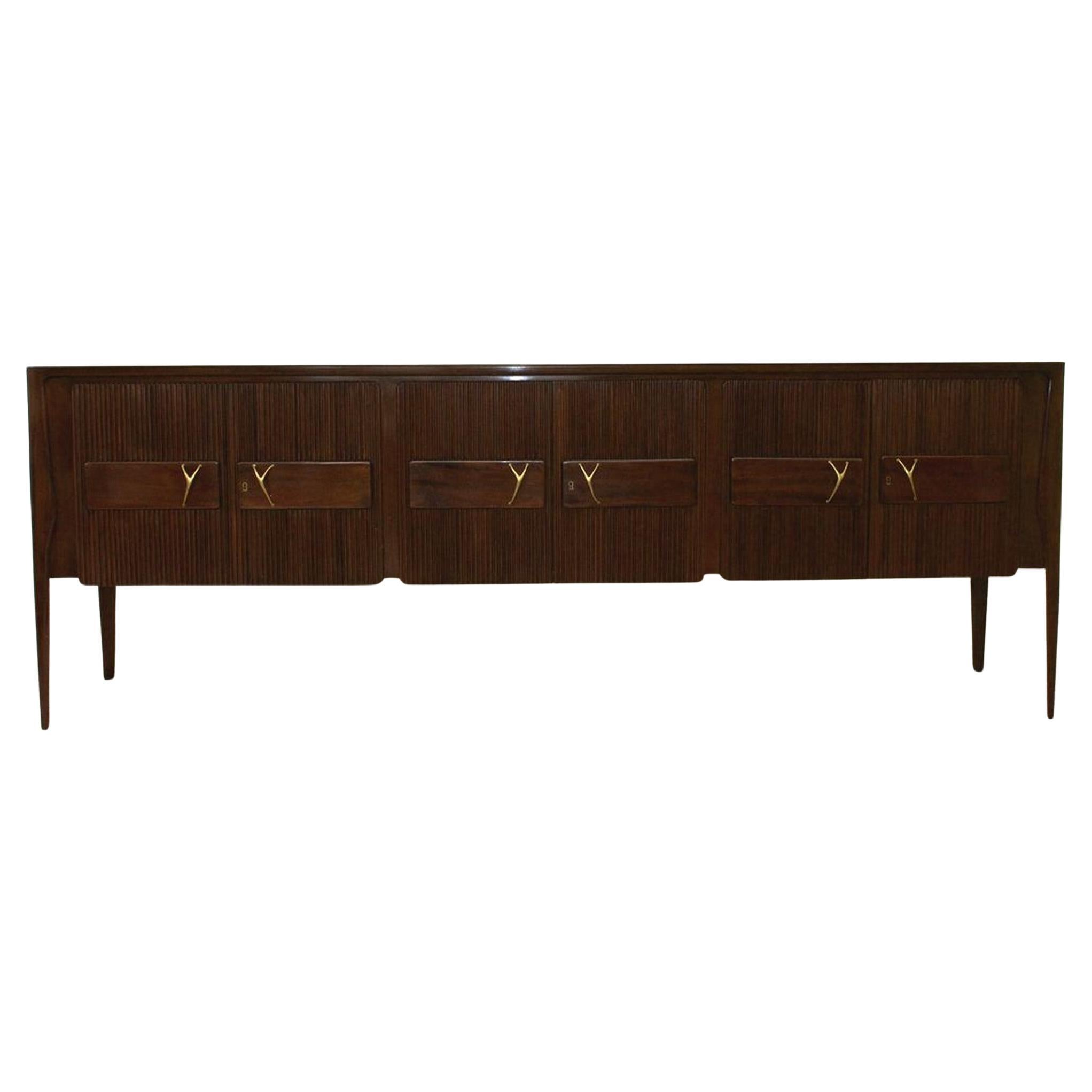 Fine Quality walnut Sideboard Attributed to Mario Quarti For Sale