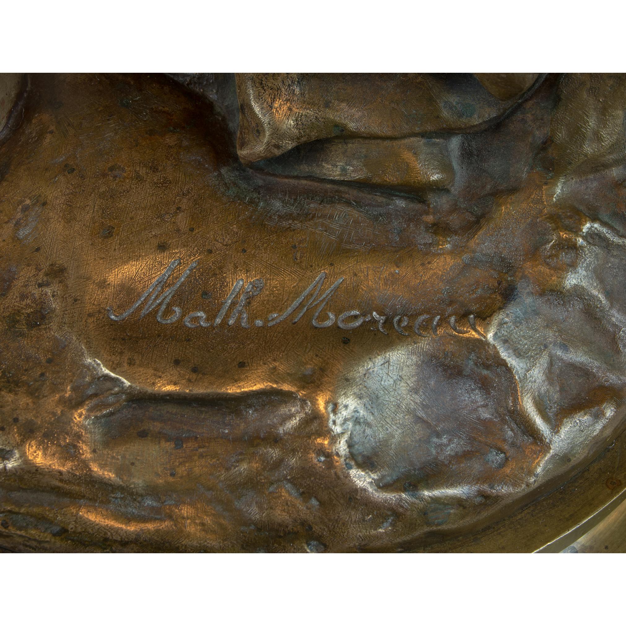 Statue en bronze patiné de qualité supérieure de Mathurin Moreau Bon état - En vente à New York, NY