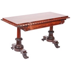 Fine Quality Regency Rosewood Freestanding Library Table