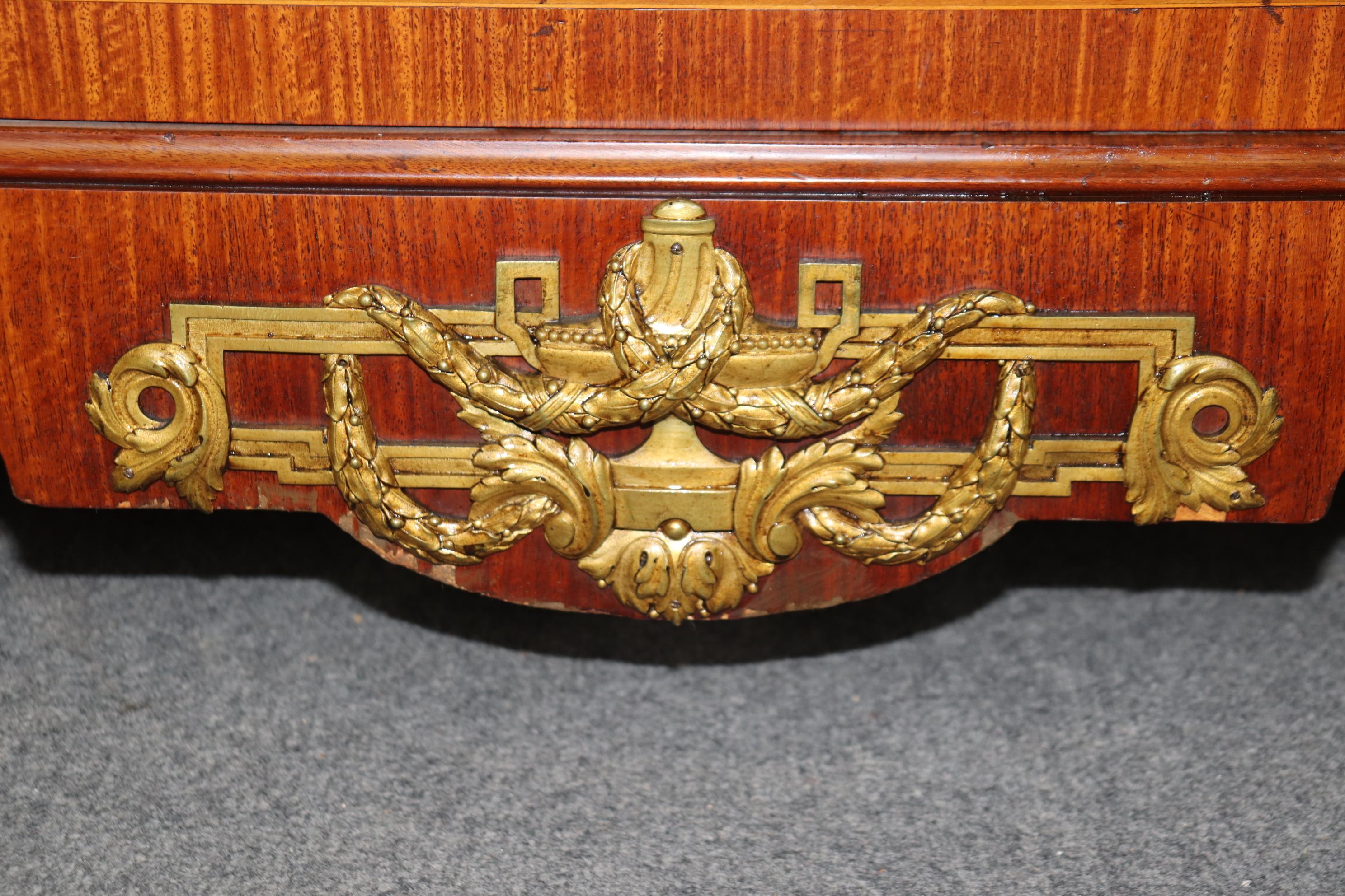 Fine Quality Restored Bronze Ormolu Mounted French Art Nouveau Sideboard  In Good Condition For Sale In Swedesboro, NJ
