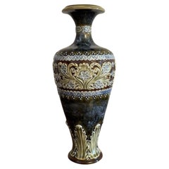 Fine quality Royal Doulton Art Nouveau stoneware baluster vase