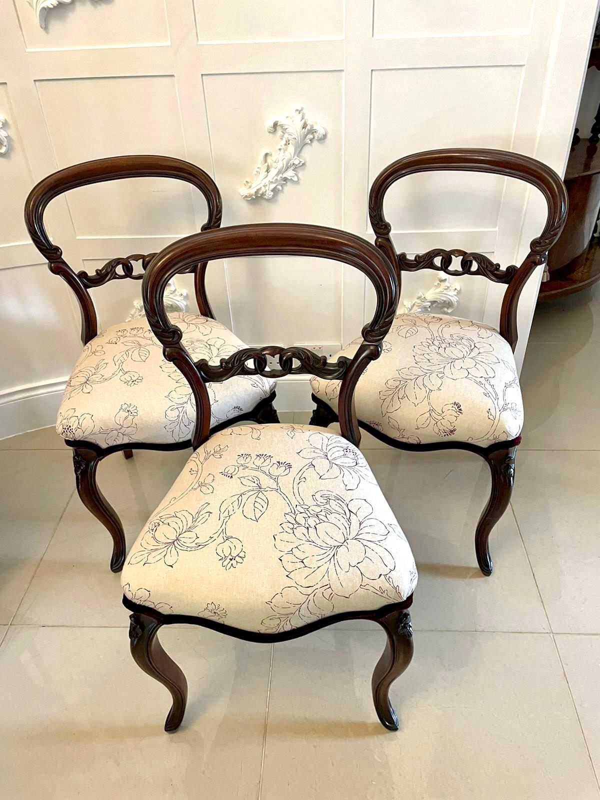 Fine Quality Set of 6 Antique Victorian Mahogany Dining Chairs In Good Condition For Sale In Suffolk, GB