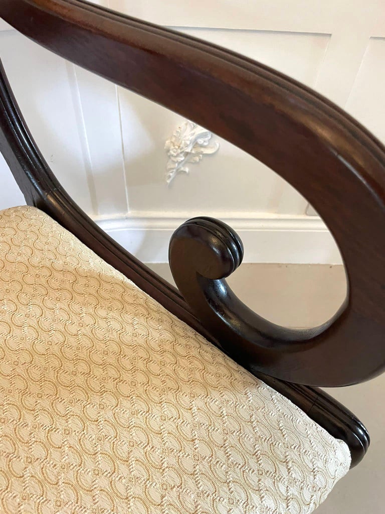 Fine Quality Set of 8 Regency Mahogany Brass Inlaid Dining Chairs For ...