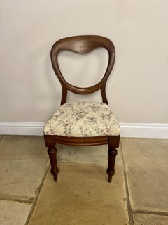 Fine quality set of six antique Victorian mahogany balloon back dining chairs