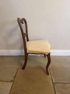 Fine quality set of six antique Victorian rosewood dining chairs