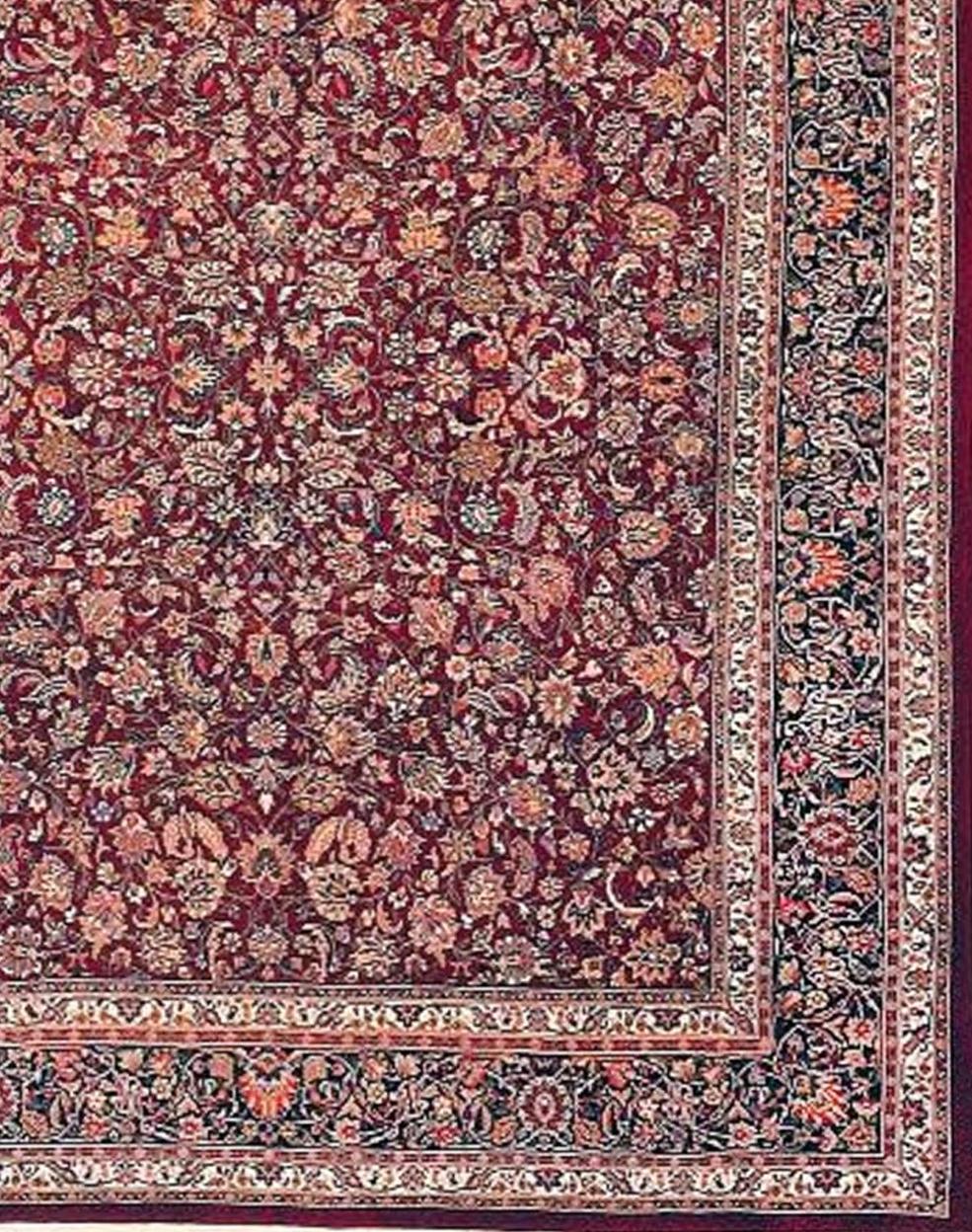 Other Traditional Handwoven Luxury Antique Fine Wine / Navy Area Rug For Sale
