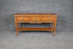 Fine Quality Solid Cherry Distressed French Directoire Server Console Table