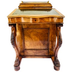 Antique Fine Quality Victorian Burr Walnut Davenport Desk