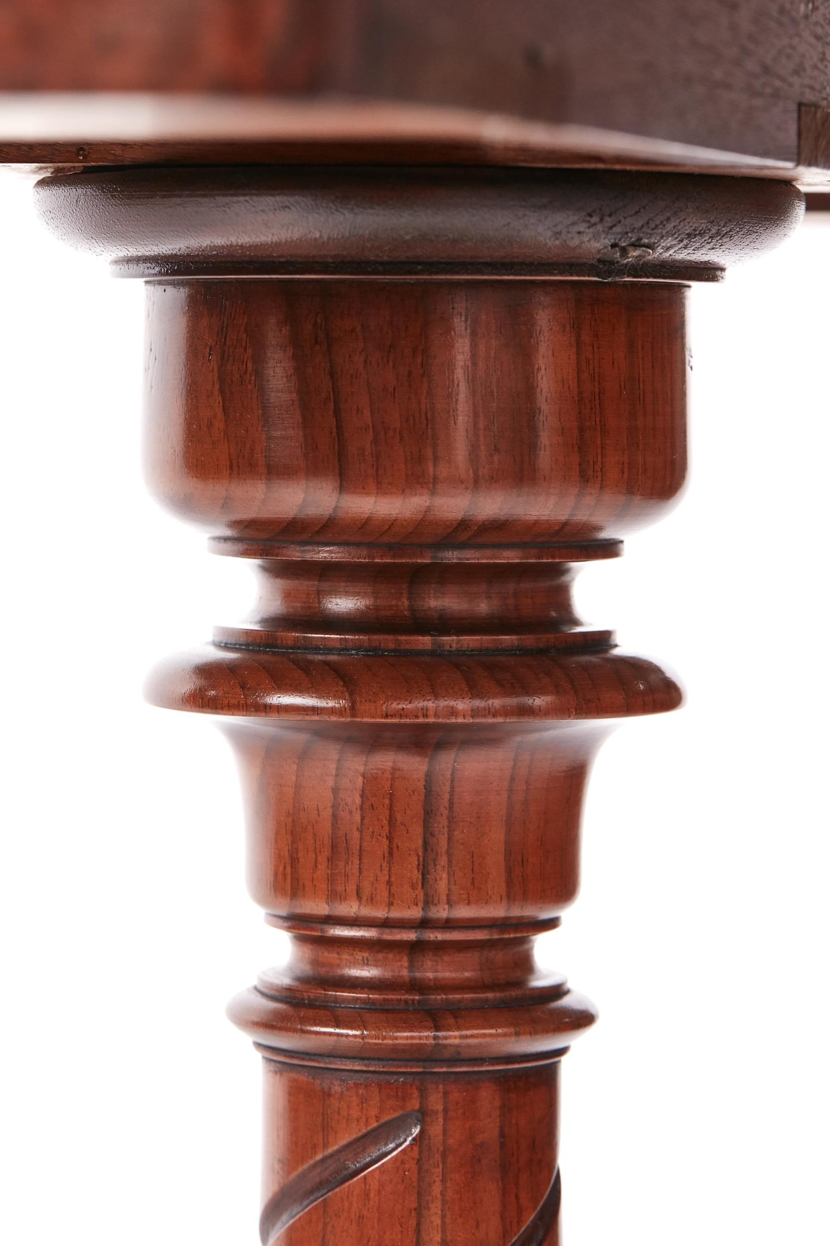 Fine Quality Victorian Burr Walnut Drop Leaf Lamp Table For Sale 6