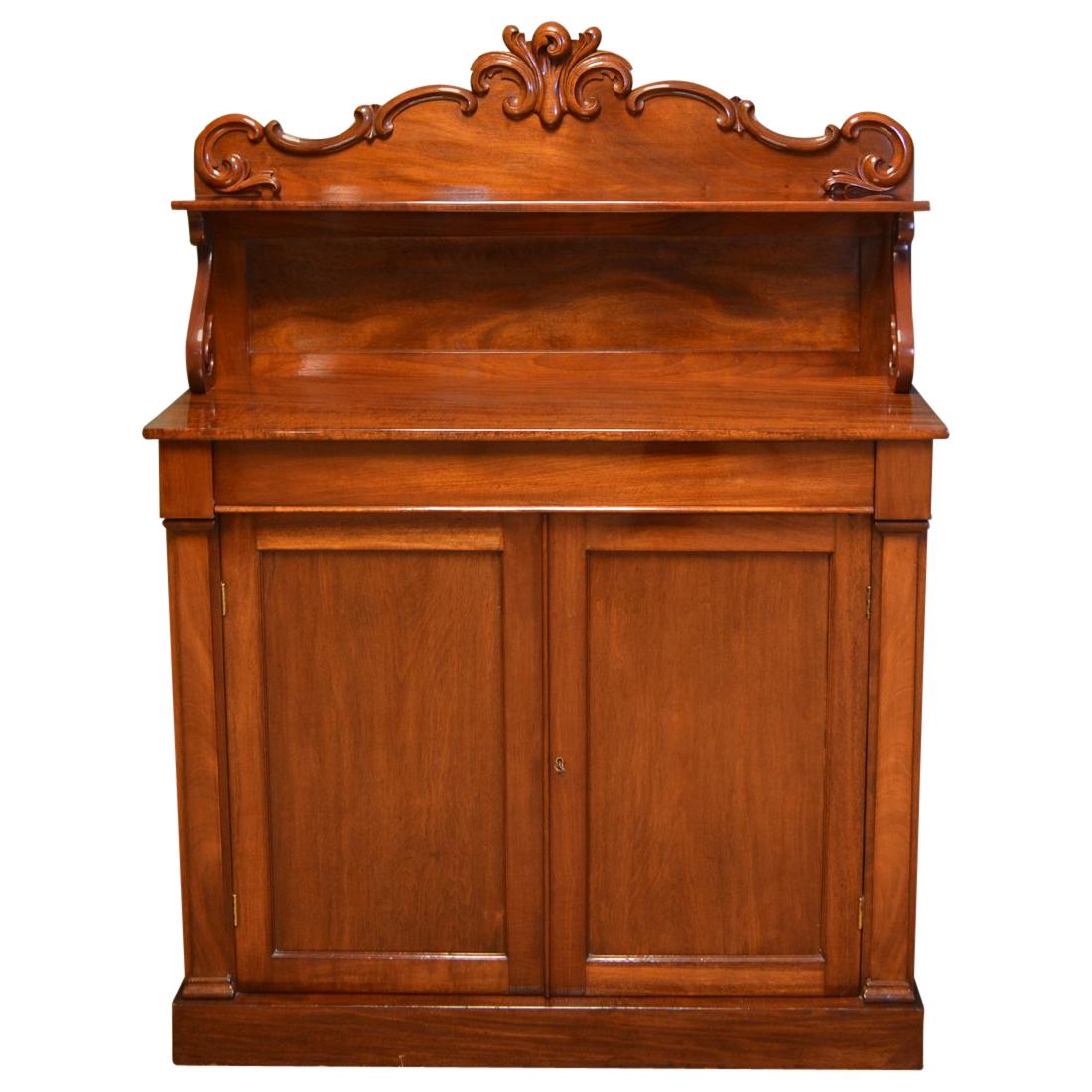 Fine Quality Victorian Figured Mahogany Antique Chiffonier