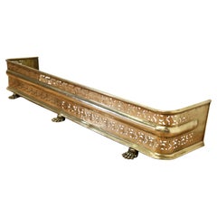 Antique Fine Quality Victorian Pierced Brass Fender