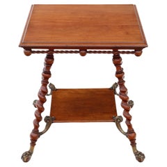 Fine Quality Victorian Red Walnut and Brass Centre Table from circa 1880-1900, A