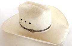 Fine Quality Western Straw Hat w/ Sterling Silver Hat Band by Baily, Ca. C1950's