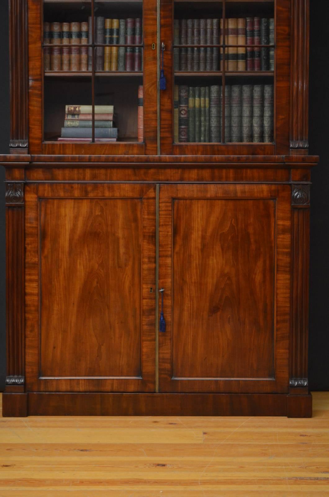 Fine Quality William IV Mahogany Bookcase 5