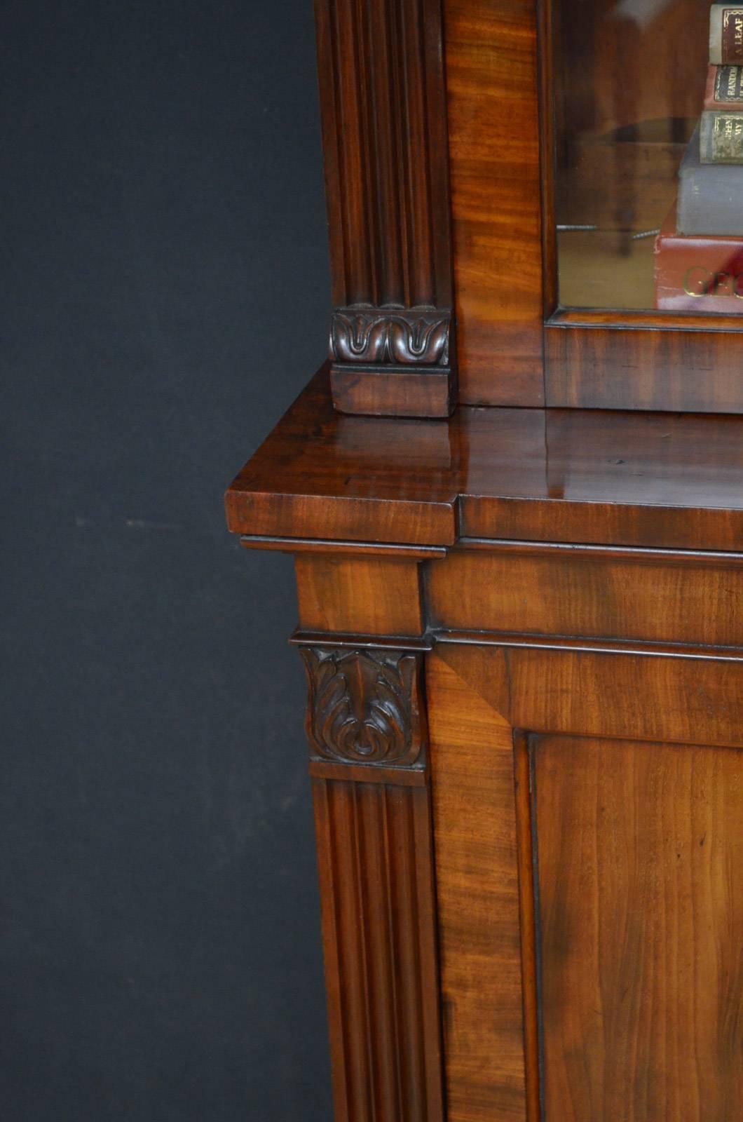 Fine Quality William IV Mahogany Bookcase In Excellent Condition In Whaley Bridge, GB