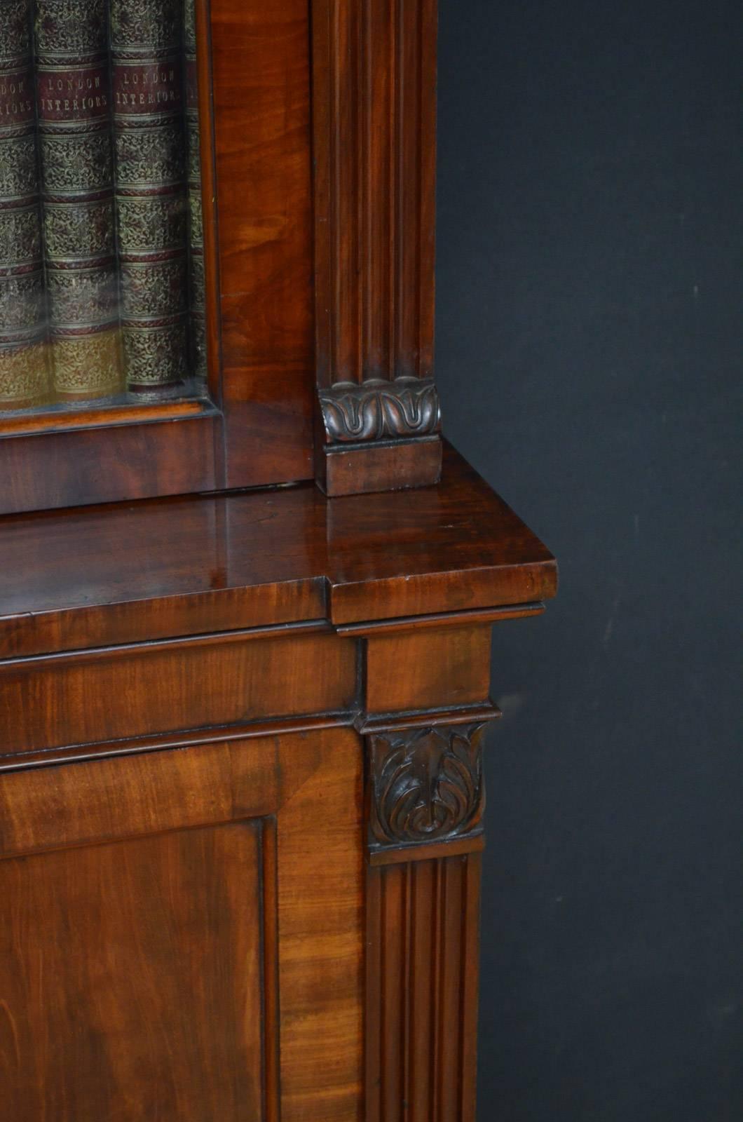 Fine Quality William IV Mahogany Bookcase 2