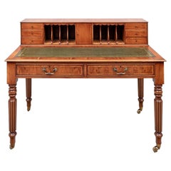 Vintage Fine Quality Yew Wood Writing Table