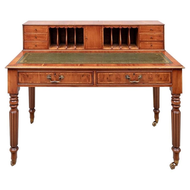Fine Quality Yew Wood Writing Table For Sale at 1stDibs