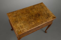 Fine Queen Anne Burr Walnut Side Table