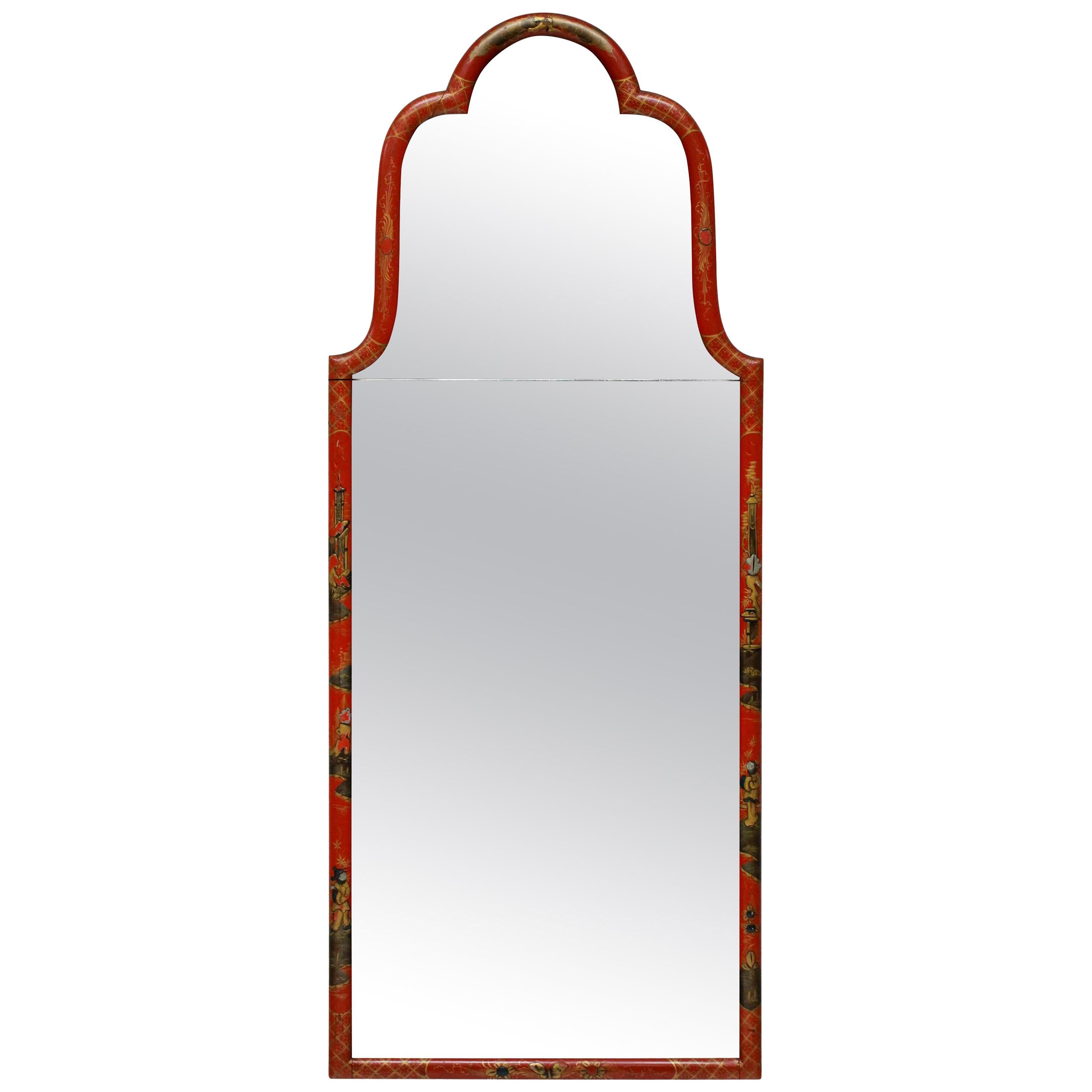 Fine Queen Anne Style Japanned Mirror