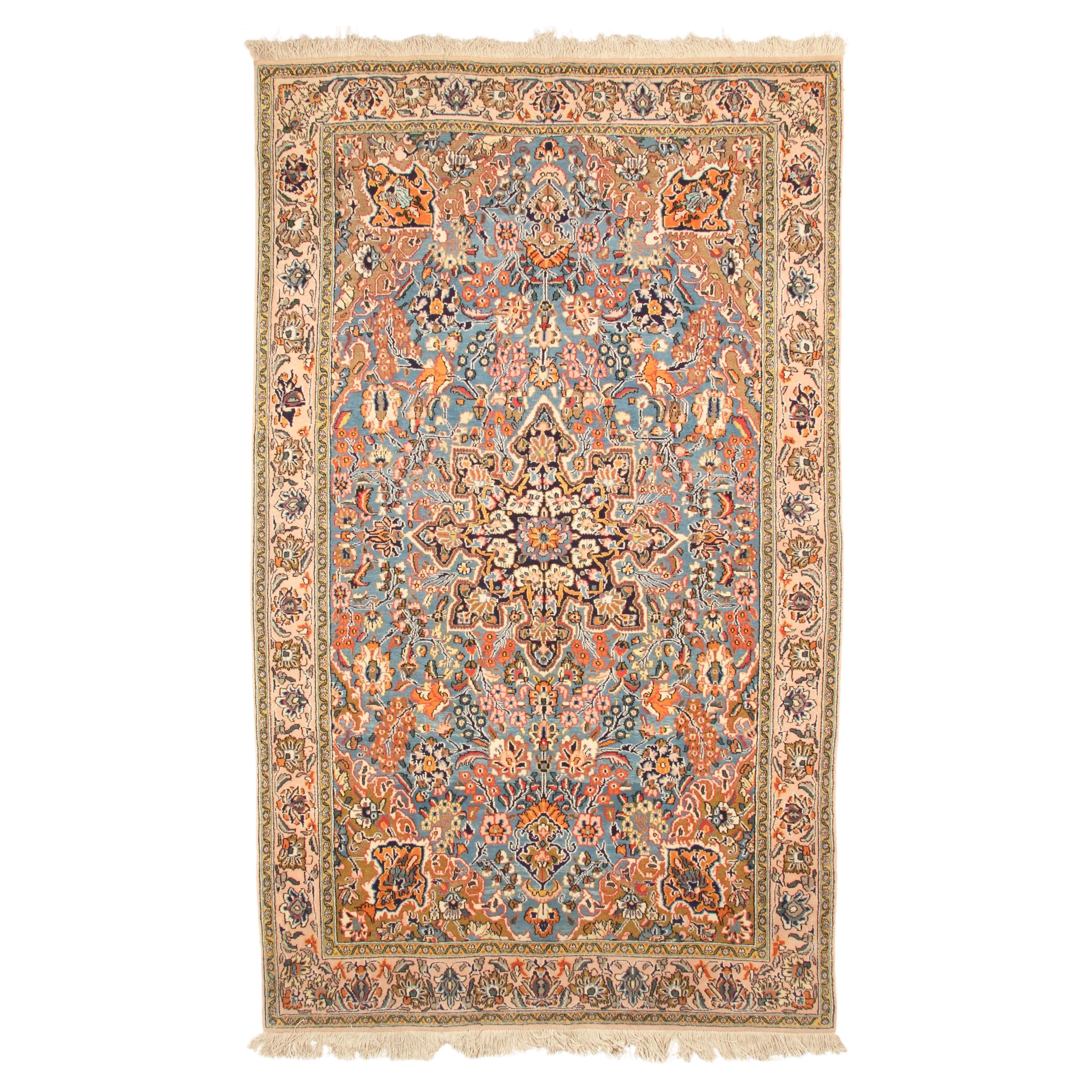 Tapis fin Qum Kurk - 5'4" x 8' 10"