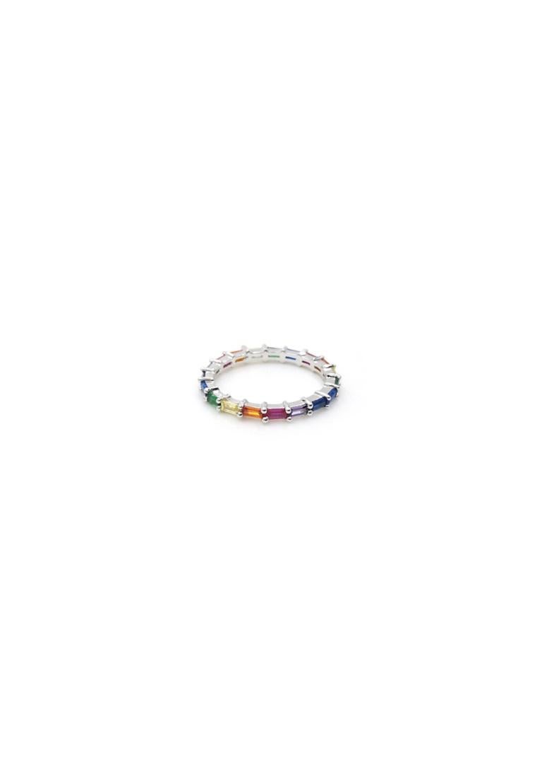 Rainbow Ring
･ You've got options: Available in white or yellow gold plate
･ The basics: Rhodium Plated Silver 925
･ Sparkle on: Our crystals are hand-cut Zirconia (CZ), an exact imitation of diamond

With a heritage of ancient fine Swiss jewelry
