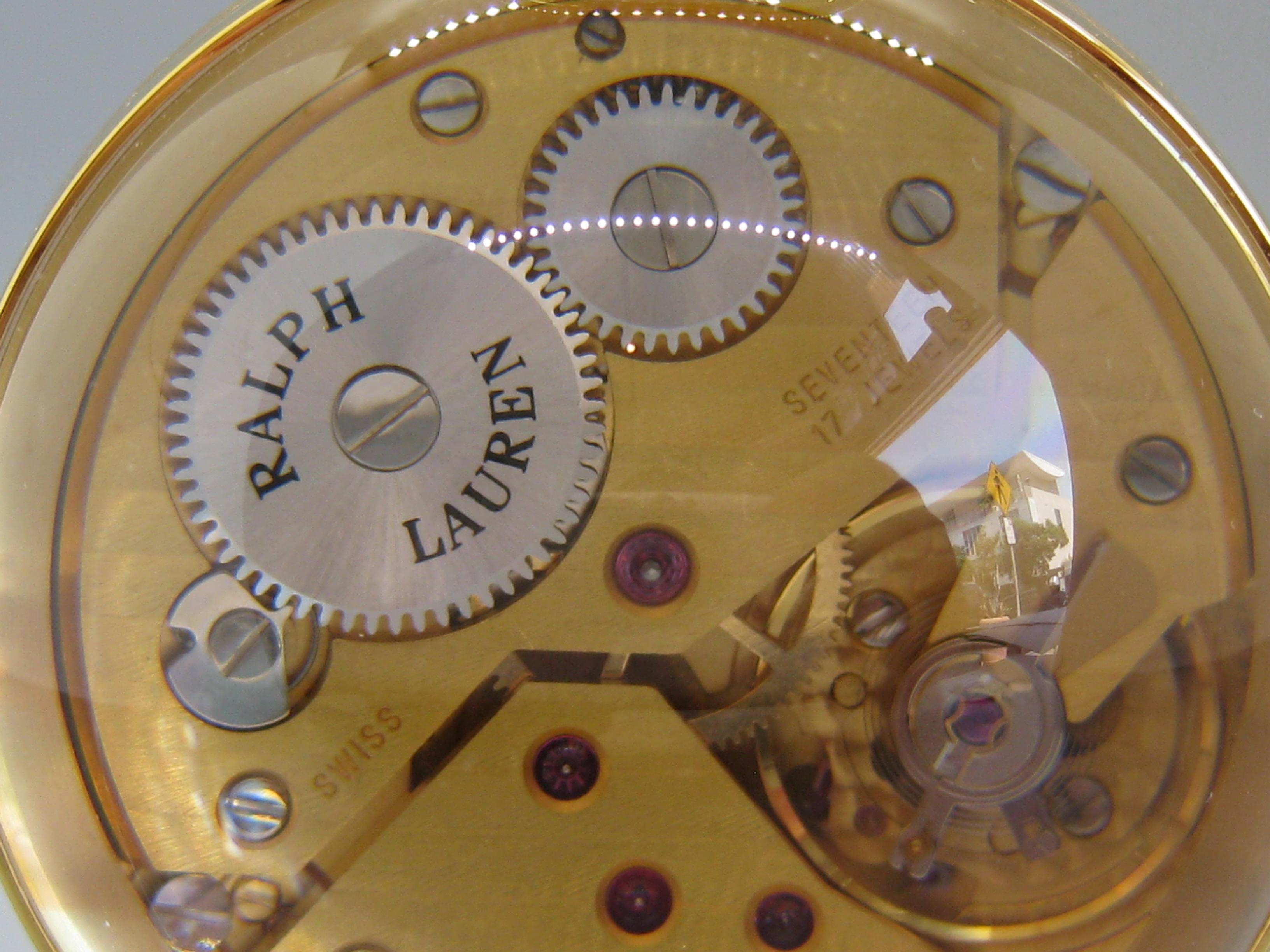 Fine Ralph Lauren Brass & Glass Ball Shaped Desk Clock w/Box & Stand Swiss Made 4