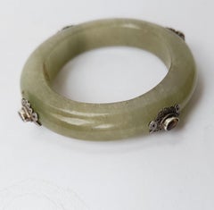 Fine rare Antique Indian Hindu Mughal style Jade bracelet Asian Jewellery