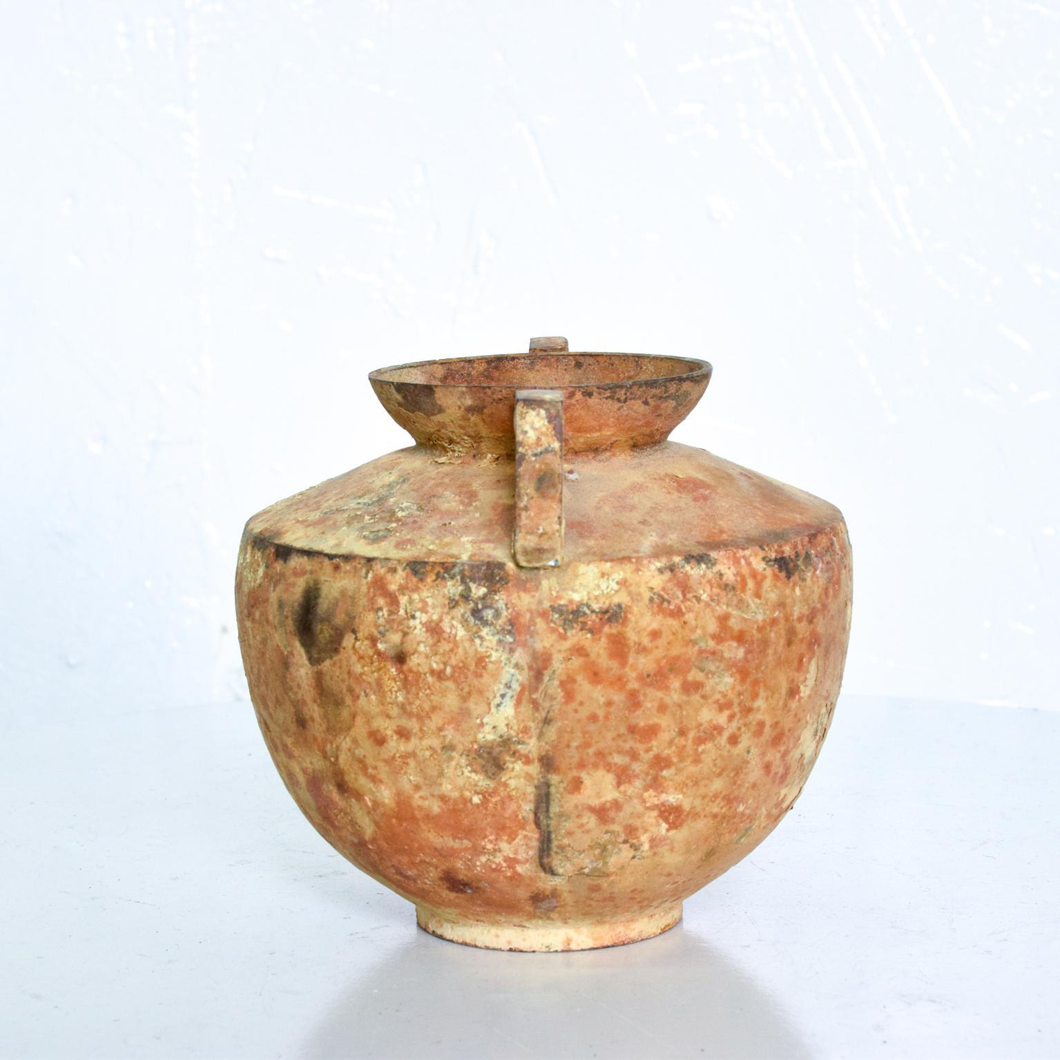Mid-Century Modern Fine Rare Antique Japanese Decorative Cast Iron Vase Ikebana