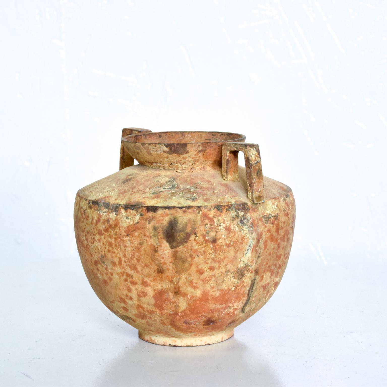 Patinated Fine Rare Antique Japanese Decorative Cast Iron Vase Ikebana