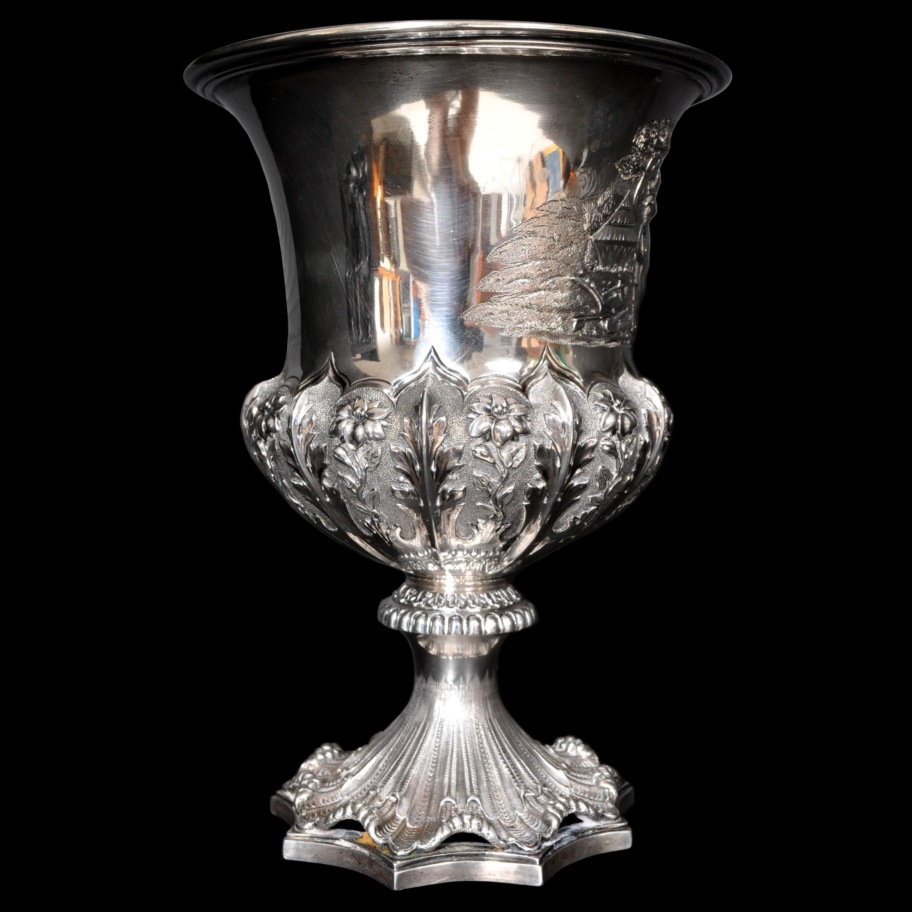 Fine & Rare Antique Sterling Silver William IV London Presentation Cup, 1831 In Excellent Condition For Sale In Portland, OR