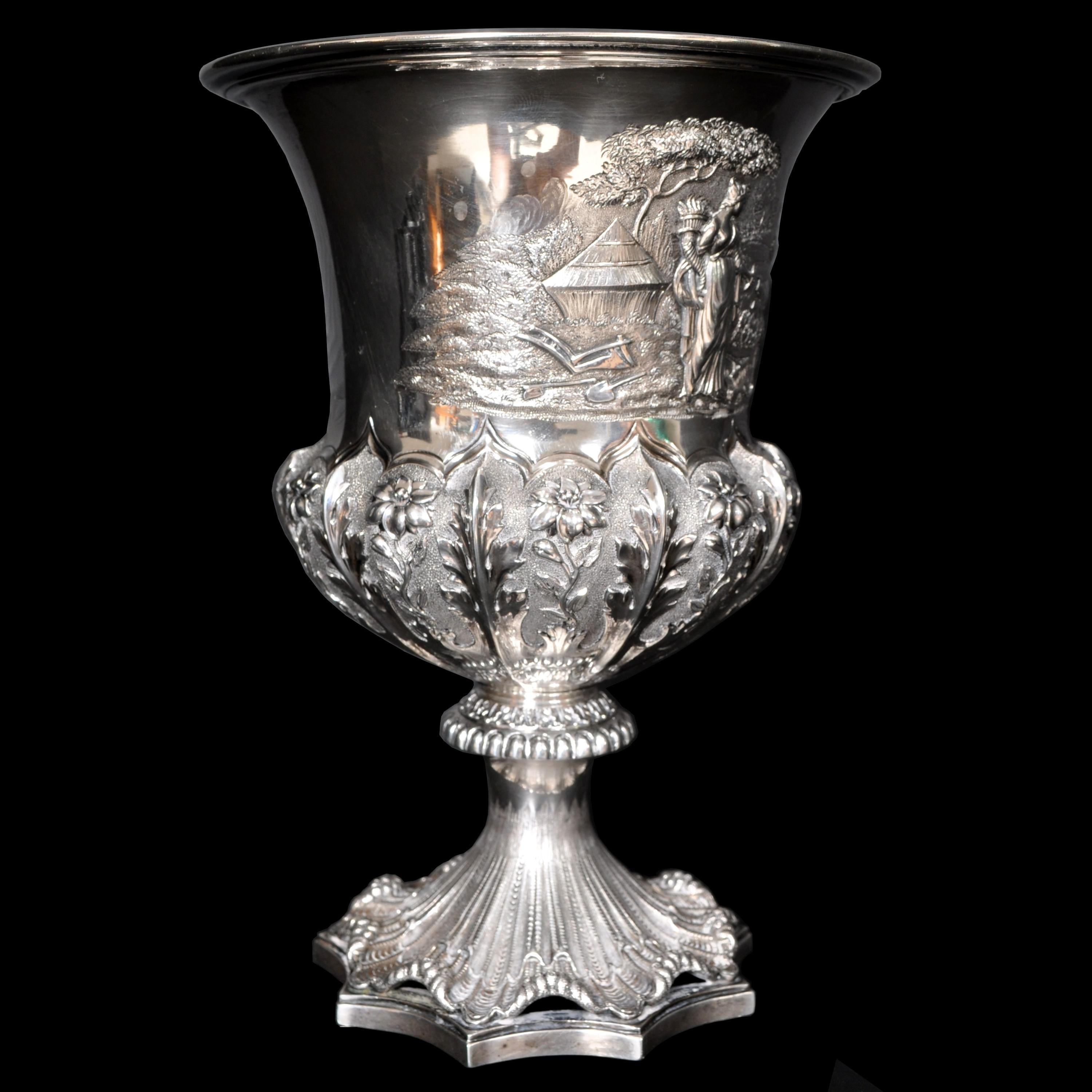 Mid-19th Century Fine & Rare Antique Sterling Silver William IV London Presentation Cup, 1831 For Sale