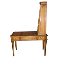 Fine Rare French Walnut Directoire Cartonier Writing Desk Marquetry Top