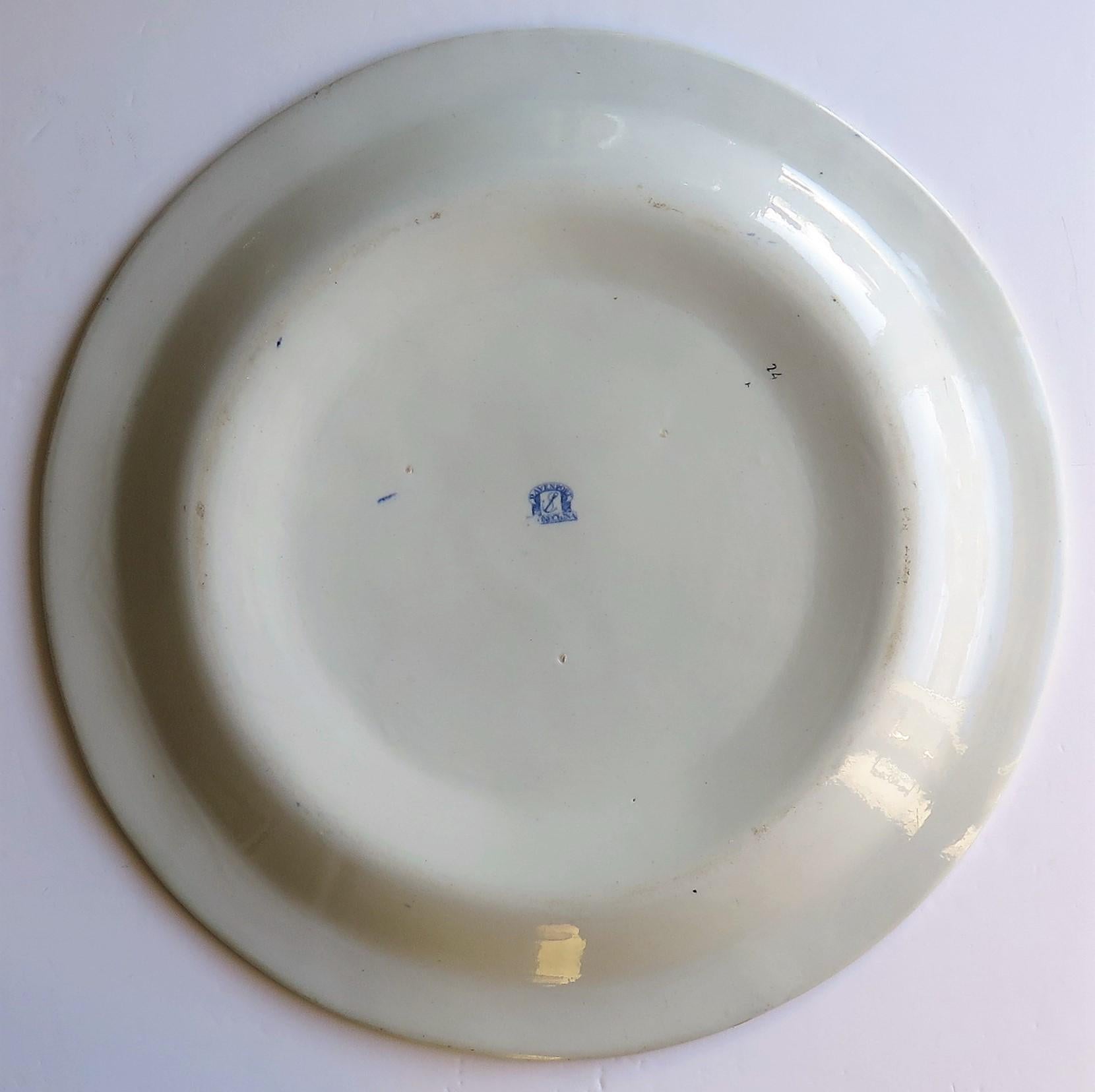 Georgian Davenport Ironstone Very Large Plate in Stork Pattern No 24, Circa 1815 For Sale 4
