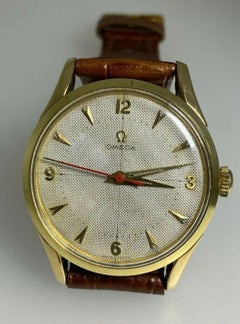 Fine & Rare Gold on Steel HoneyComb Dial OMEGA Watch. Cal 283. Réf : 2640-7SC