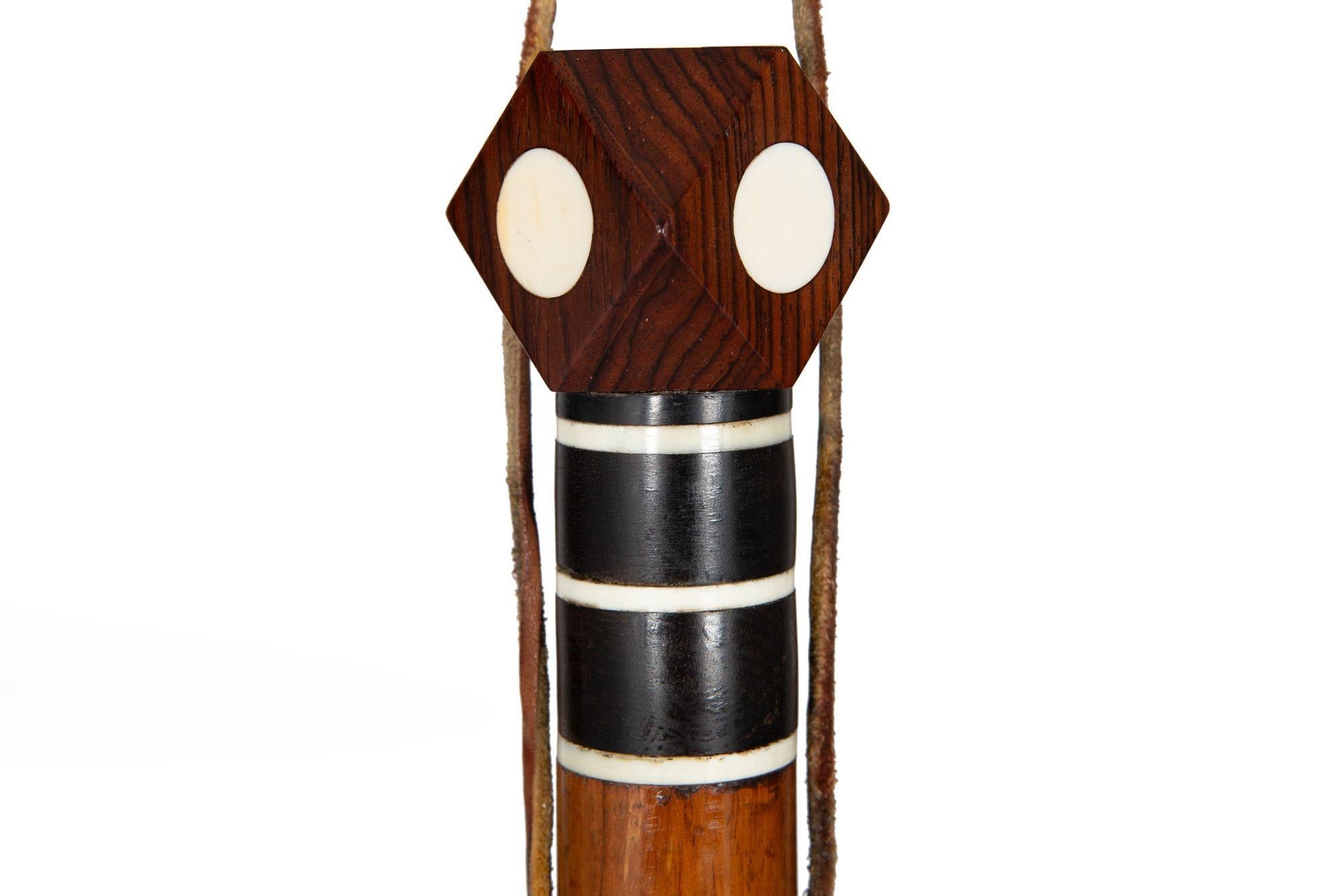 A VERY FINE INLAID ROSEWOOD DODECAHEDRON CANE
Circa late 19th century

35 1/2