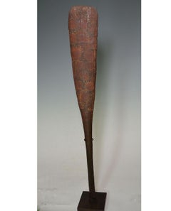 Fine Rare Old Australian Aboriginal Tiwi Islands Ceremonial Paddle Club