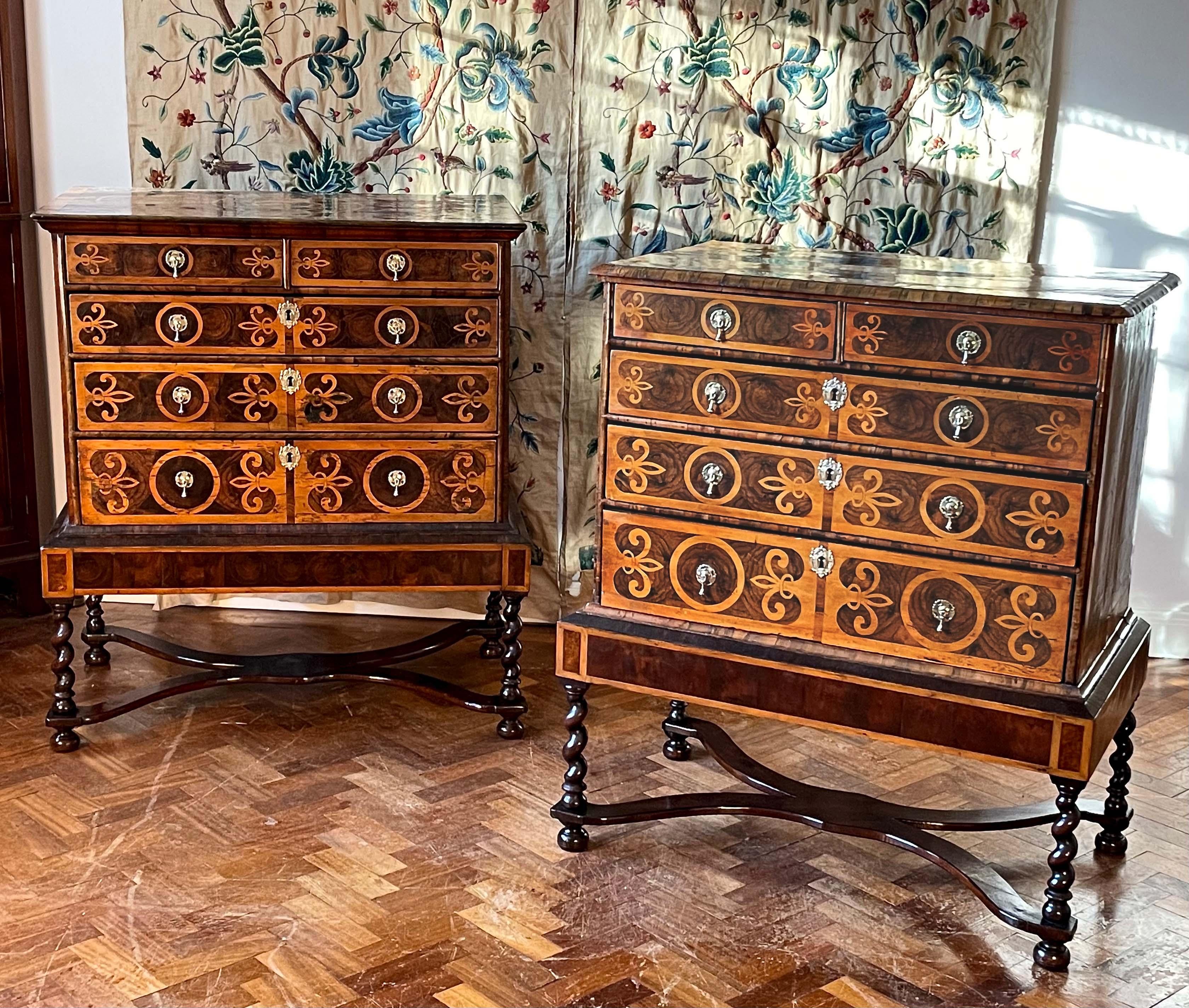 pair of antique chest of drawers