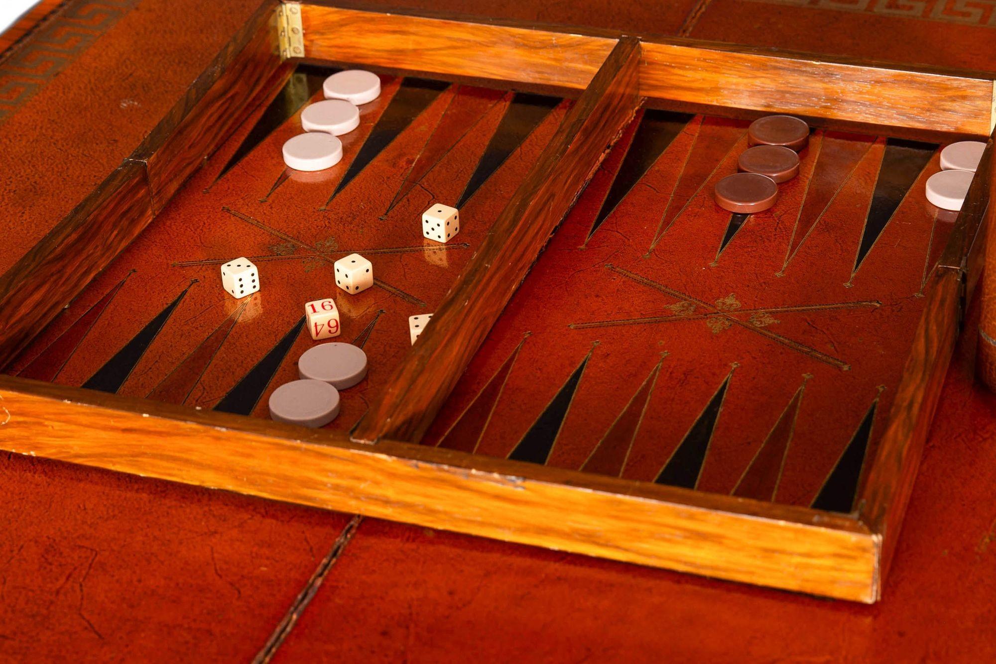 Paire de tables de jeu anglaises anciennes en bois de rose du 19ème siècle en vente 3