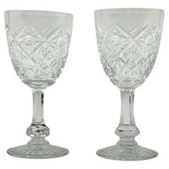 Raro par de copas de cristal Estate Baccarat Lamartine Eau de Vie