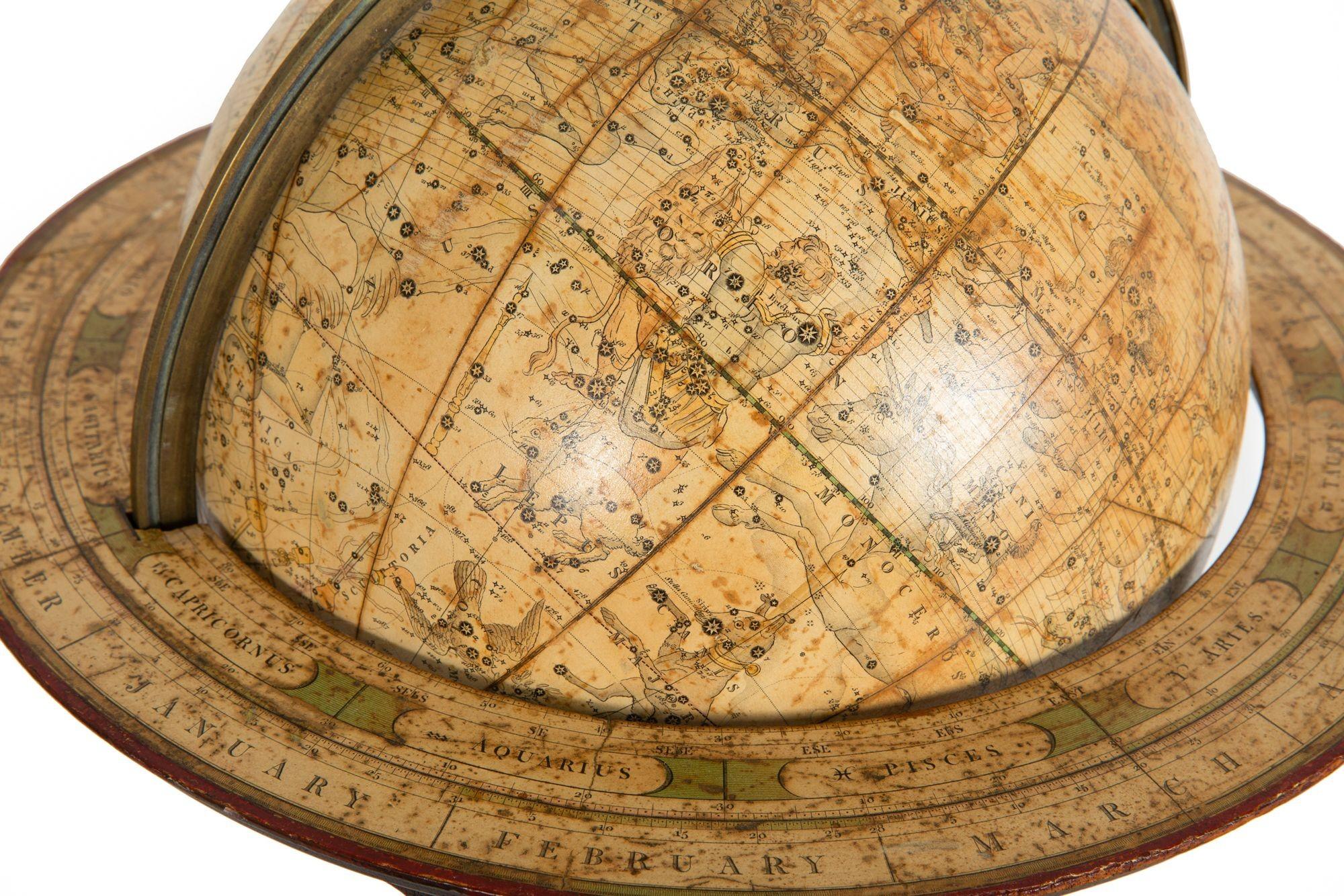Fine Rare Regency Table-Top Celestial 12” Globe by J & W Cary ca. 1816 For Sale 11