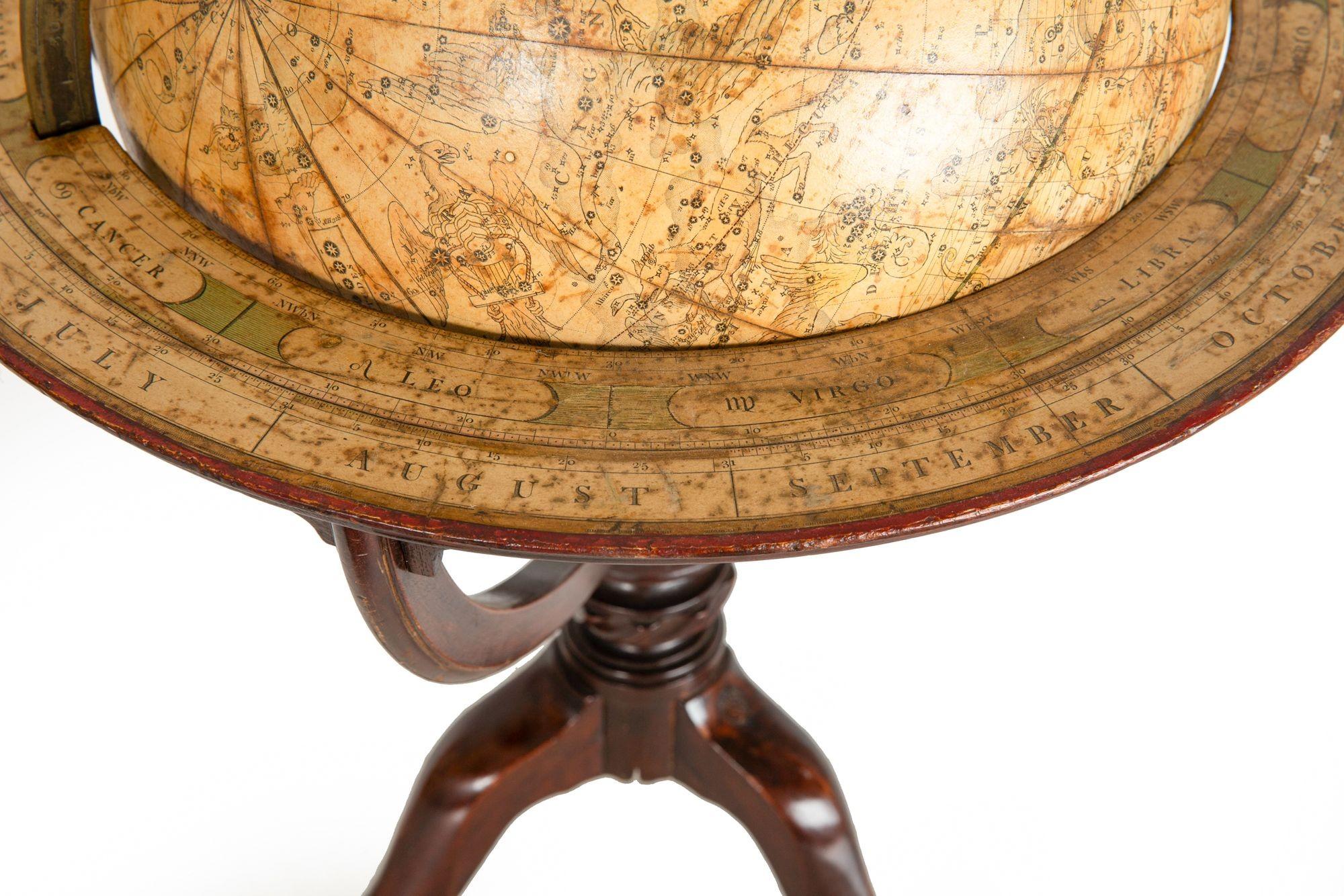 Fine Rare Regency Table-Top Celestial 12” Globe by J & W Cary ca. 1816 For Sale 1