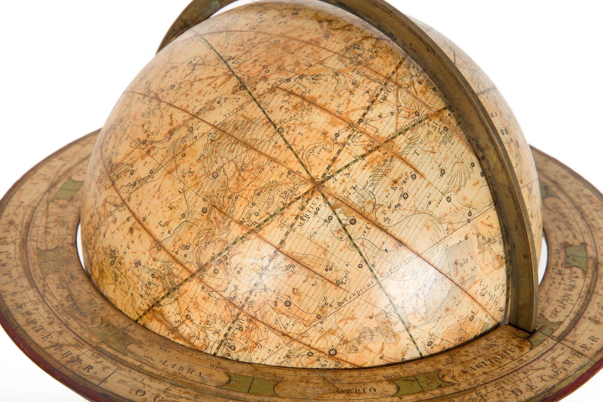 Fine Rare Regency Table-Top Celestial 12” Globe by J & W Cary ca. 1816 For Sale 2