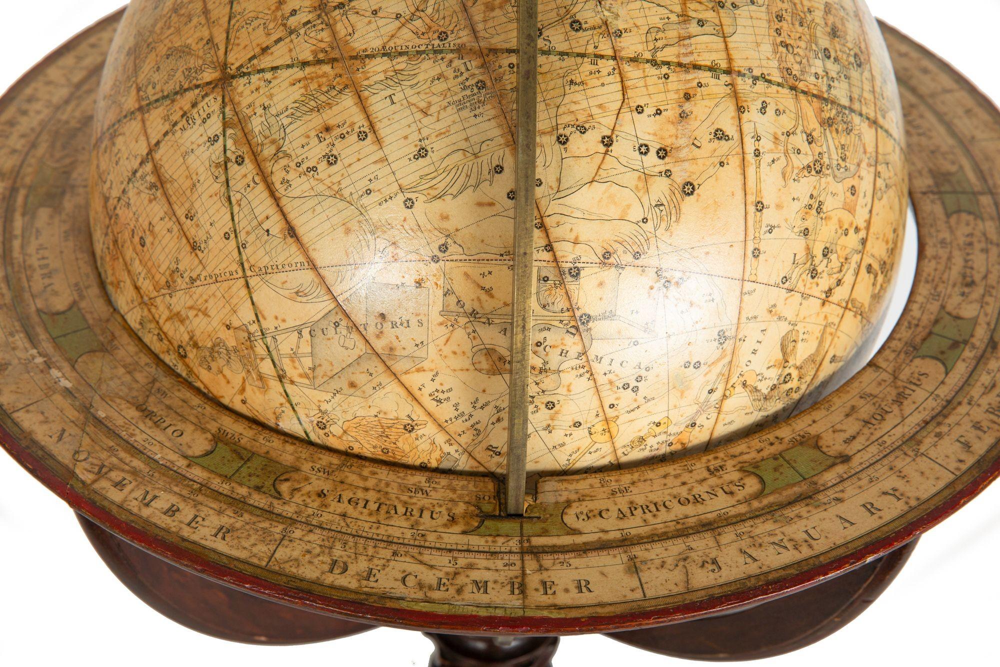 Fine Rare Regency Table-Top Celestial 12” Globe by J & W Cary ca. 1816 For Sale 3