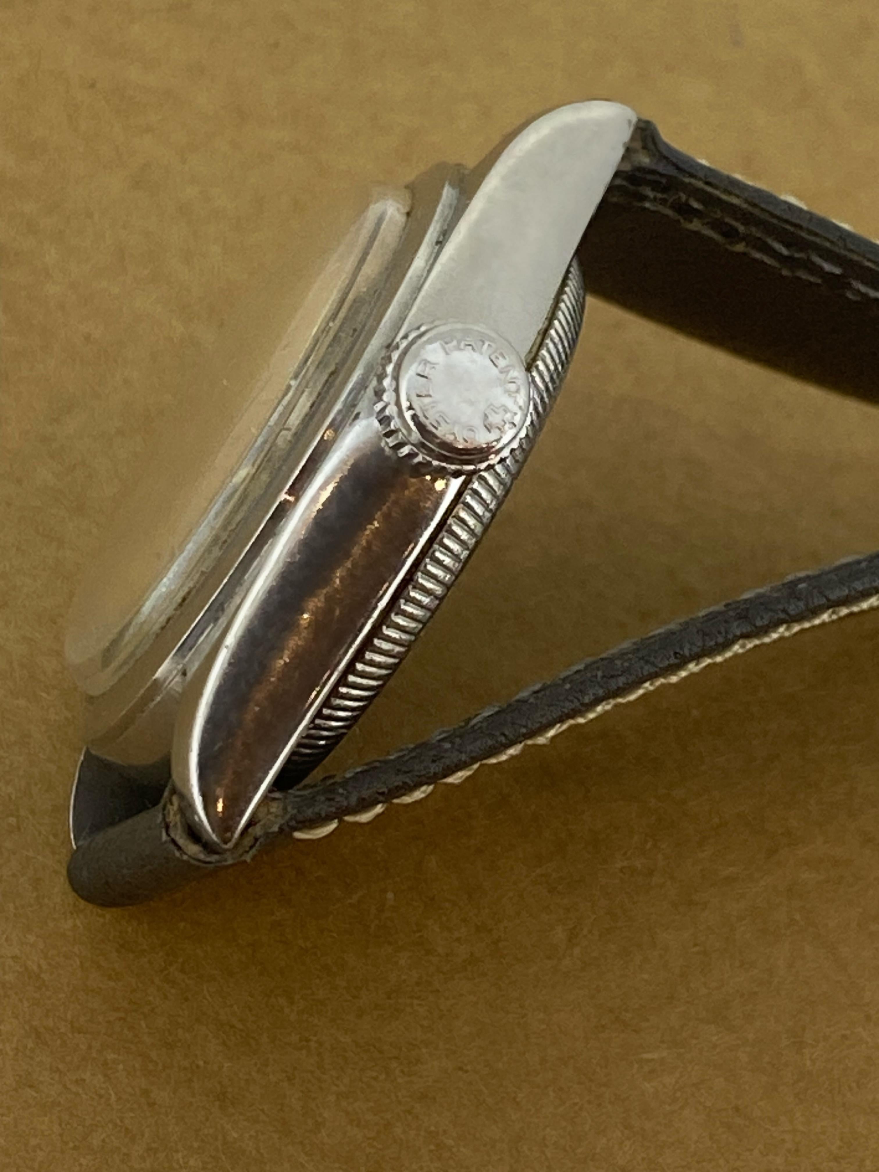 Men's Fine & Rare Rolex Royal Art-Deco c1939 S/Steel Manual 15 Jewels 30mm Mens' Watch For Sale