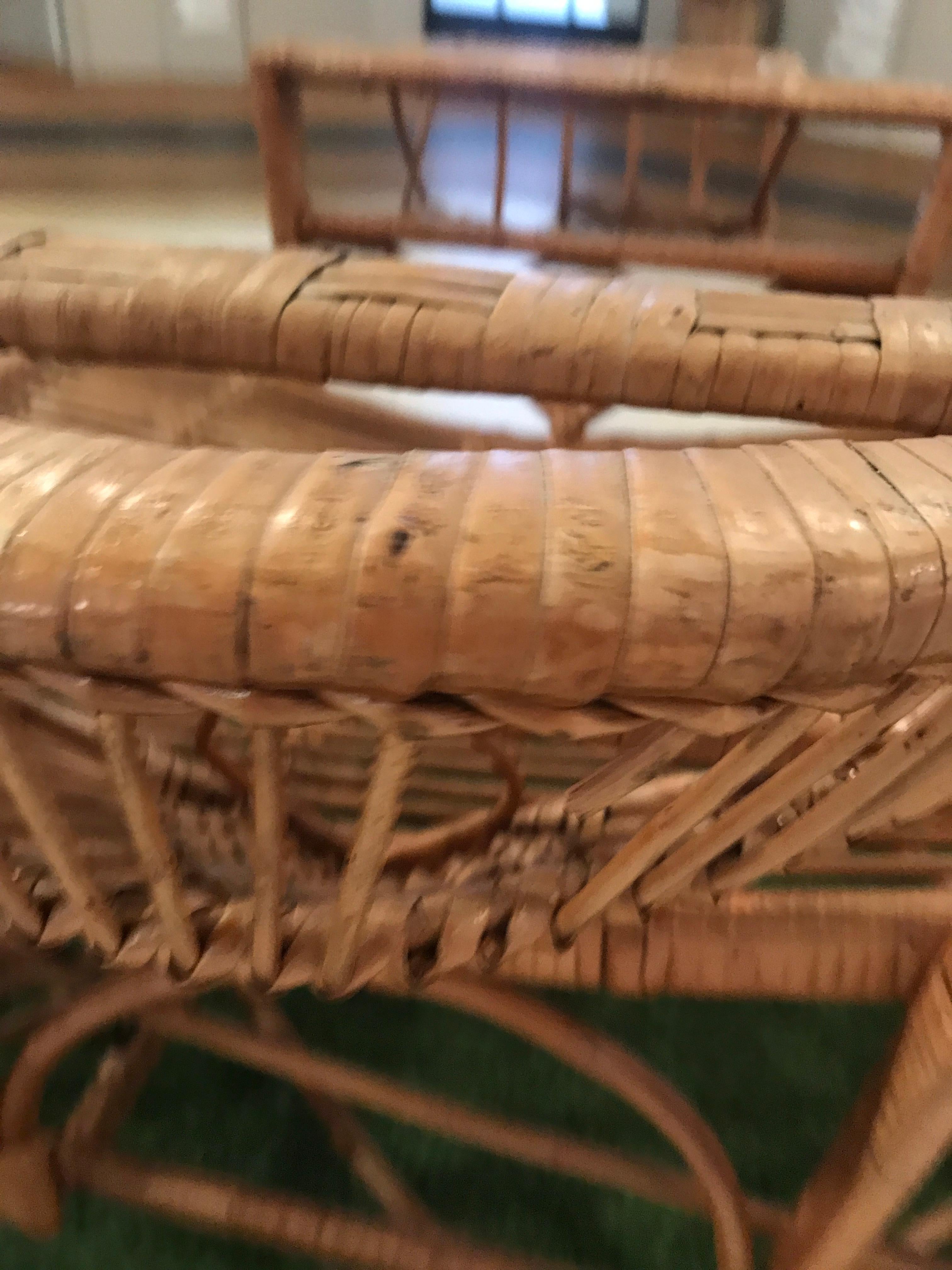 Fine Rattan Lounger circa 1900, Garden Chair,  wicker chair 1