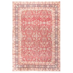 Fine Red Antique Floral Kerman Rug. Size: 10 ft x 14 ft 7 in (3.05 m x 4.44 m)