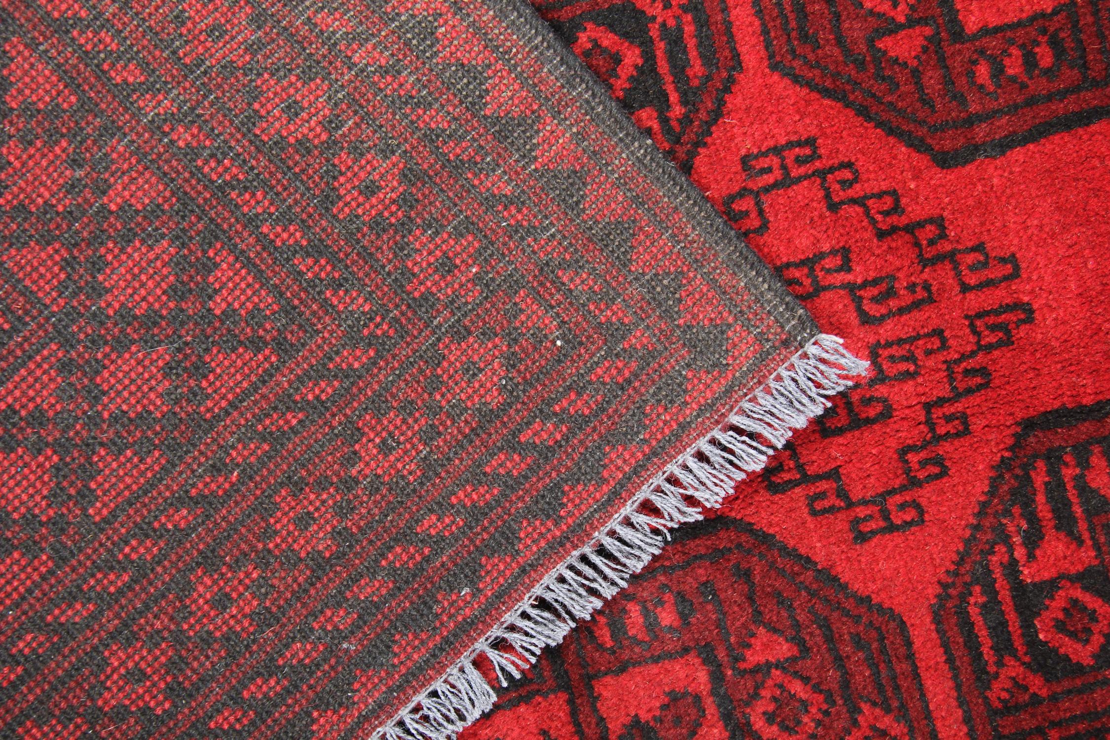 Afghan Fine Red Turkman Rug, Living Room Rug For Sale